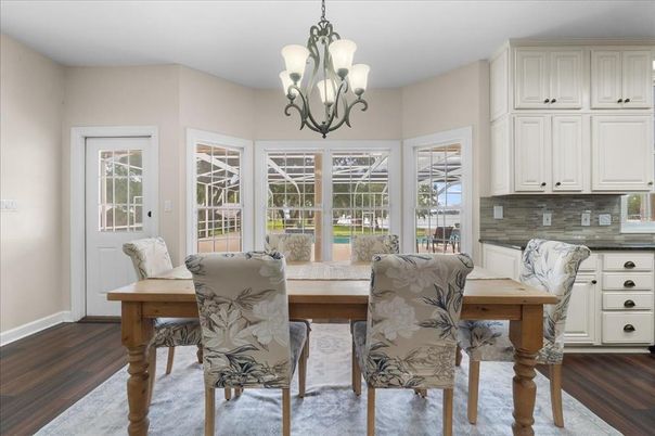 Chandelier, Dining room, Interior, Wood Texture Flooring