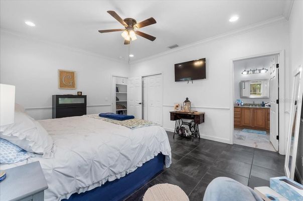 Bedroom, Interior, Recessed Lighting