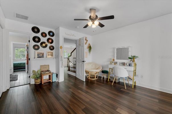 Home Office, Interior, Wood Texture Flooring