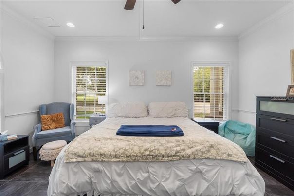 Bedroom, Interior, Recessed Lighting