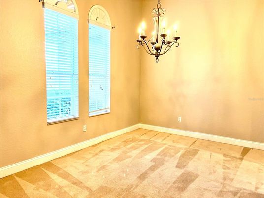 Chandelier, Empty room, Interior