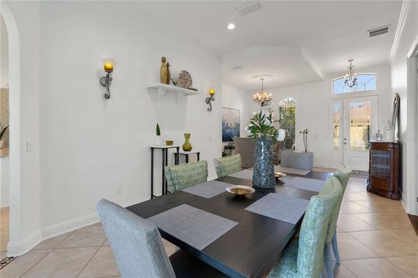 Chandelier, Dining room, Interior, Recessed Lighting