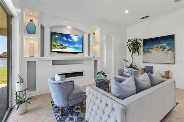 Fireplace, Interior, Living room, Recessed Lighting