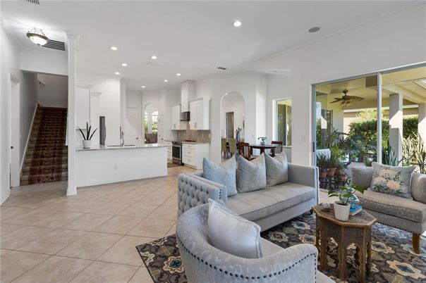 Dining room, Interior, Kitchen, Living room, Recessed Lighting