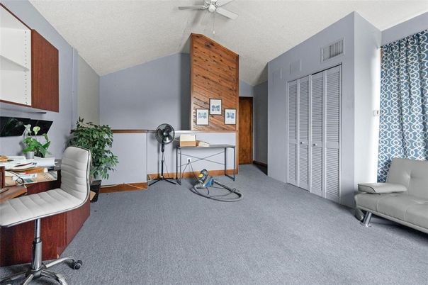 Home Office, Interior, Wooden Walls