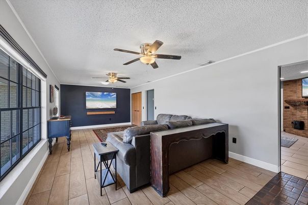 Interior, Living room, Stone Walls, Wood Texture Flooring