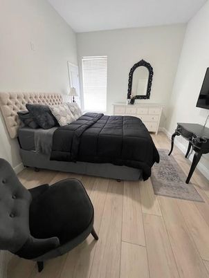 Bedroom, Interior, Wood Texture Flooring