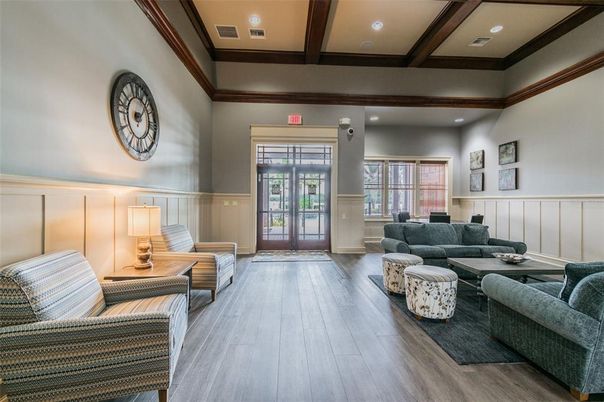 Interior, Living room, Recessed Lighting, Wooden Beams, Wood Texture Flooring