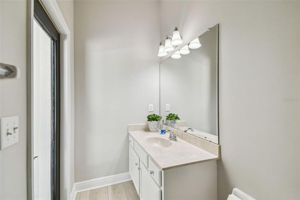 Bathroom, Dual Sink Vanities, Interior, Wood Texture Flooring