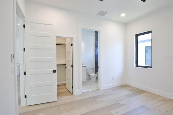Bathroom, Interior, Recessed Lighting, Wood Texture Flooring
