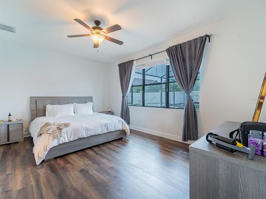 Bedroom, Interior, Wood Texture Flooring