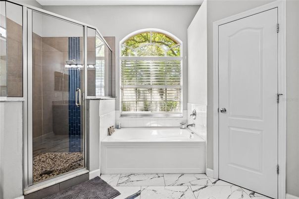 Bathroom, Glass Shower, Interior, Marble
