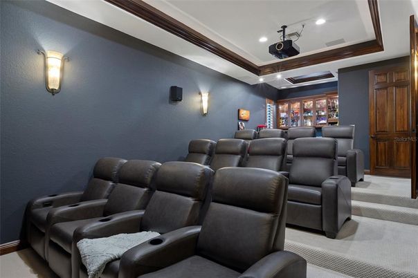 Home Theatre Room, Interior, Projection Screen, Recessed Lighting, Theatre Room
