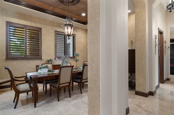 Dining room, Interior, Pendant Lights, Recessed Lighting