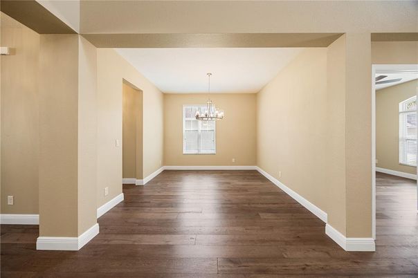 Chandelier, Empty room, Interior, Wood Texture Flooring