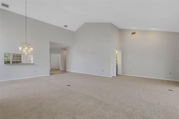 Empty room, Interior, Pendant Lights, Recessed Lighting