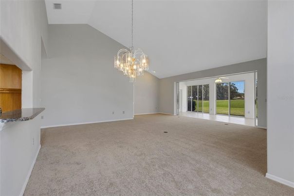 Chandelier, Empty room, Interior