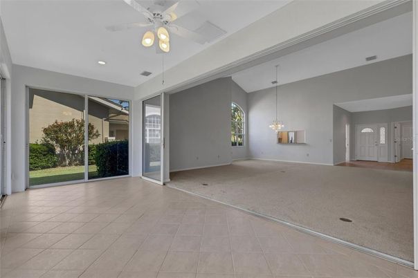 Empty room, Interior, Pendant Lights, Recessed Lighting