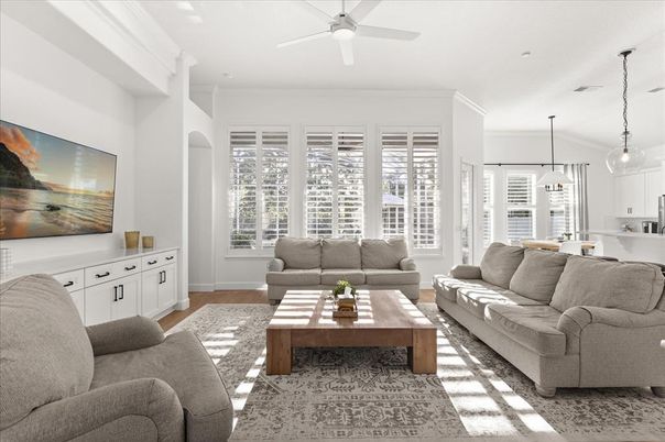 Dining room, Interior, Kitchen, Living room, Pendant Lights, Recessed Lighting, Wood Texture Flooring