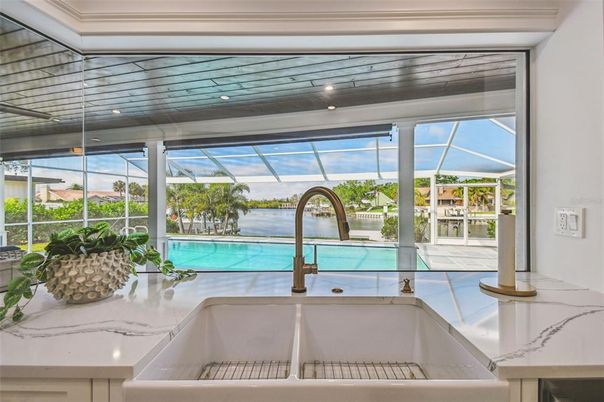 Glass Ceilings, Interior, Kitchen, Pool, Recessed Lighting, Sun Room