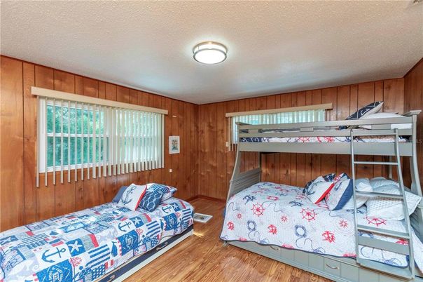 Bedroom, Interior, Wood Texture Flooring, Wooden Walls