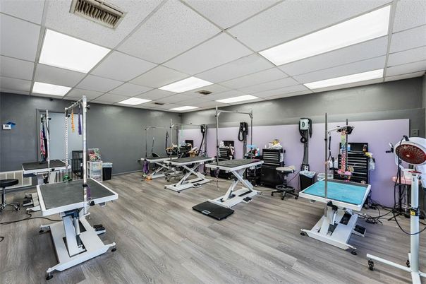 Fitness Equipment, Game Room, Interior, Recessed Lighting, Wood Texture Flooring