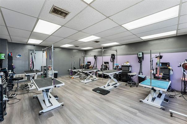 Fitness Equipment, Game Room, Interior, Recessed Lighting, Wood Texture Flooring