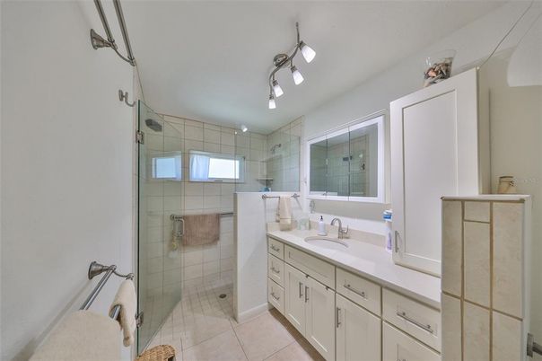 Bathroom, Dual Sink Vanities, Glass Shower, Interior