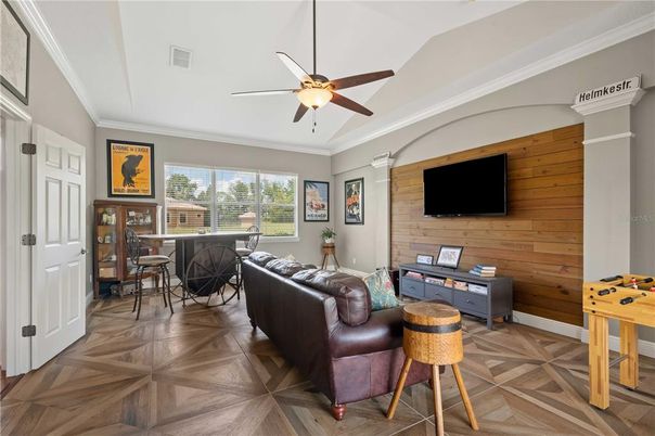 Interior, Living room, Wood Texture Flooring, Wooden Walls