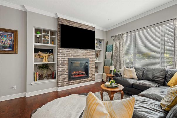 Fireplace, Interior, Living room, Stone Walls, Wood Texture Flooring