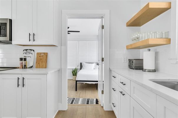 Interior, Kitchen, Wood Texture Flooring