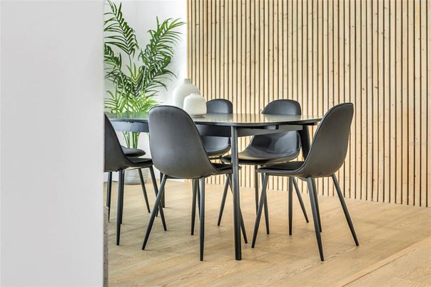 Dining room, Interior, Wood Texture Flooring