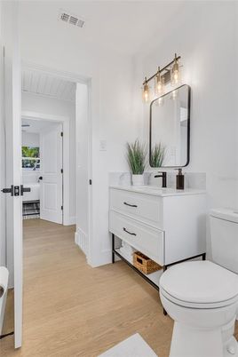Bathroom, Interior, Wood Texture Flooring