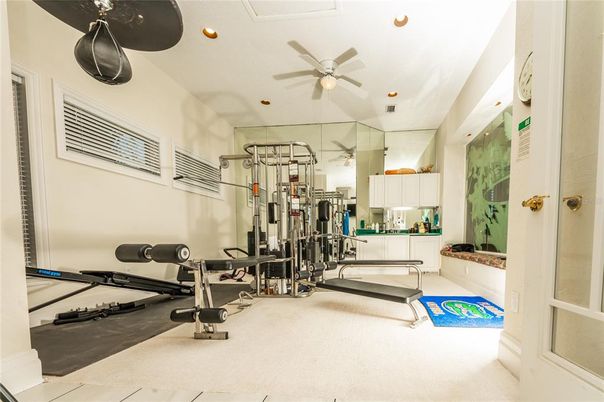 Fitness Equipment, Interior, Recessed Lighting