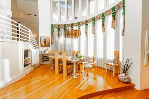 Dining room, Interior, Wood Texture Flooring
