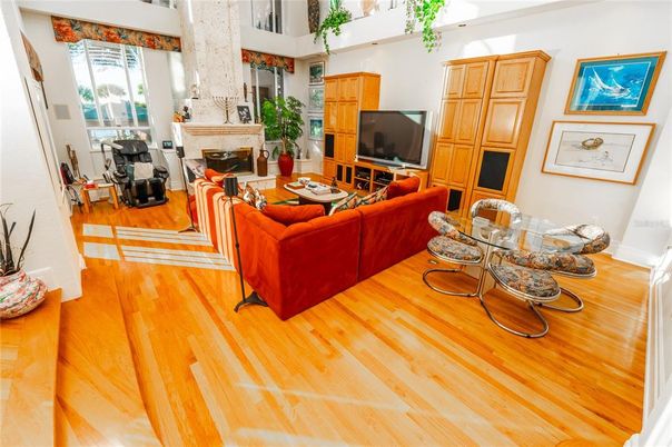 Fireplace, Interior, Living room, Wood Texture Flooring