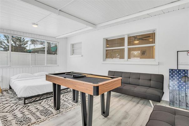 Billiard Table, Game Room, Interior, Wood Texture Flooring