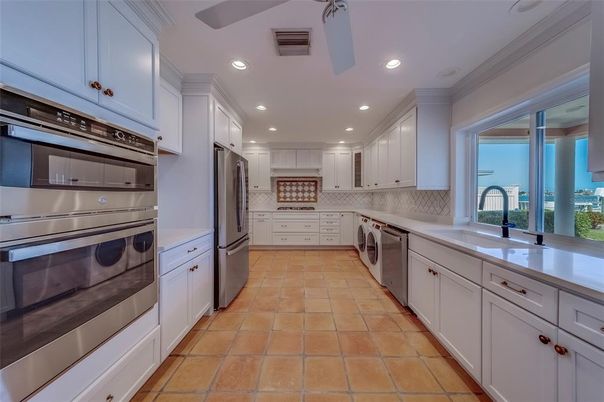 Interior, Kitchen, Recessed Lighting, Stainless Steel Appliances