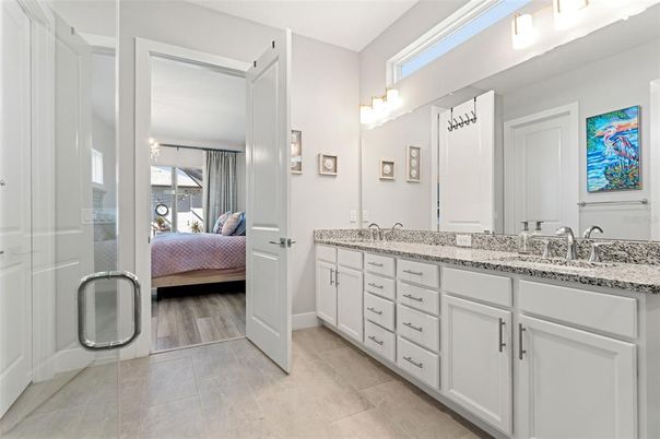 Bathroom, Bedroom, Dual Sink Vanities, Interior, Wood Texture Flooring
