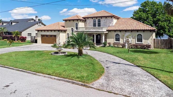 Attached, Backyard, Exterior, Facade, Mediterranean