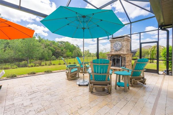 Fireplace, Glass Ceilings, Interior, Sun Room