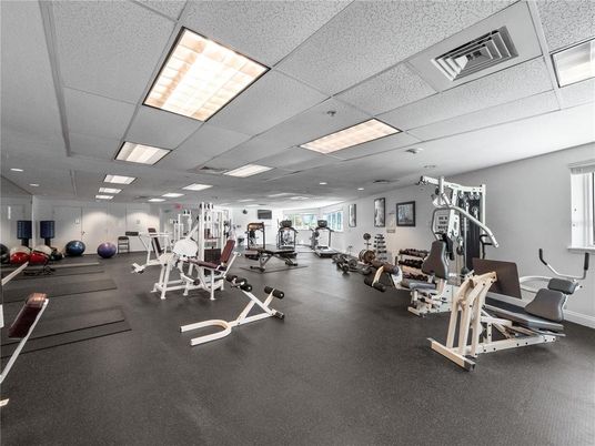 Fitness Equipment, Gym, Interior, Recessed Lighting