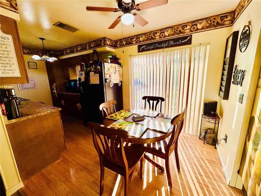 Dining room, Interior, Wood Texture Flooring