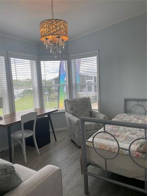 Bedroom, Chandelier, Dining room, Interior, Wood Texture Flooring