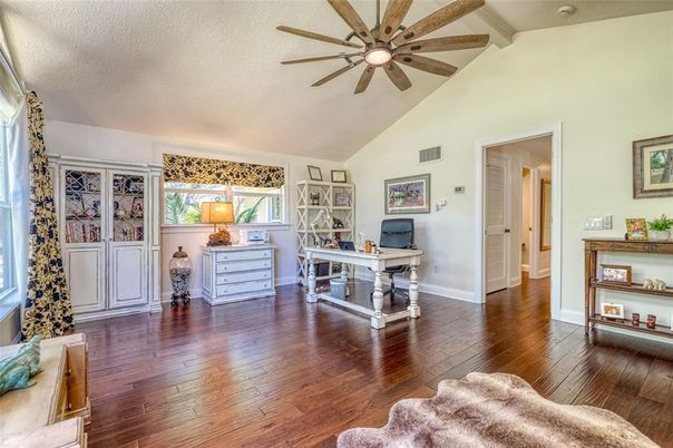 Home Office, Interior, Wooden Beams, Wood Texture Flooring