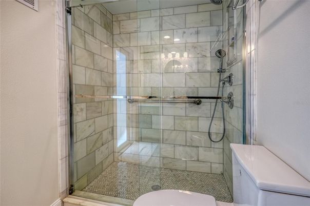 Bathroom, Glass Shower, Interior, Marble Walls