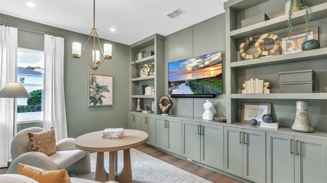 Interior, Pendant Lights, Recessed Lighting, Wood Texture Flooring