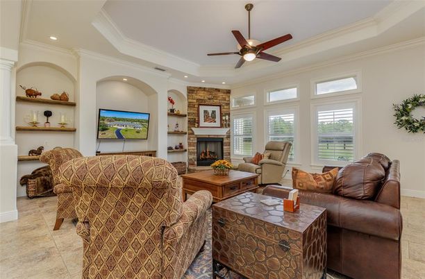 Fireplace, Interior, Living room, Recessed Lighting