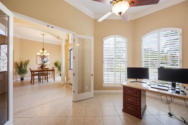 Chandelier, Home Office, Interior