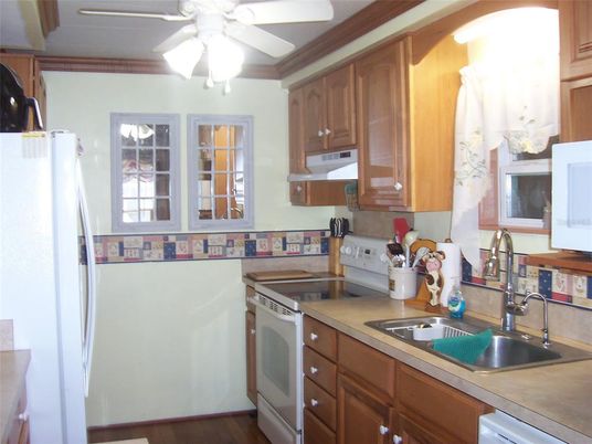 Interior, Kitchen, Wood Texture Flooring